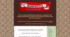 Desktop Screenshot of marchettimasonry.com