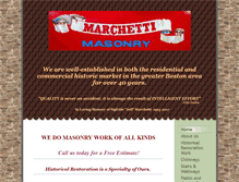 Tablet Screenshot of marchettimasonry.com